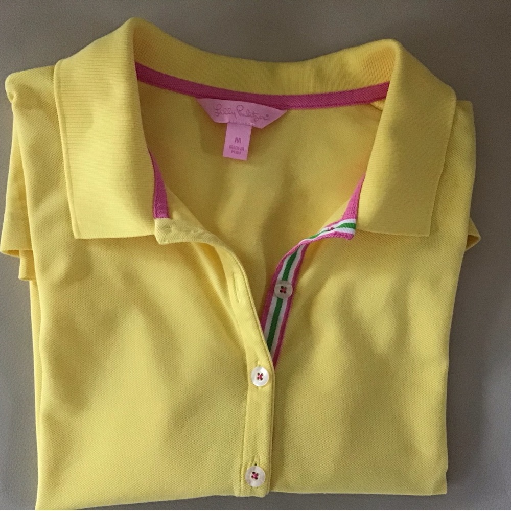 Lilly Pulitzer Short Sleeve Fitted Polo Shirt, Size M